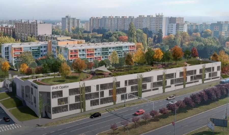 Výstavba P+R u Opatova: 495 míst, nabíječky i kritika opozice