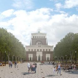 Na náměstí Jiřího z Poděbrad se zahajují stavební práce. Přibudou nové stromy nebo nádrž na zachycení dešťové vody