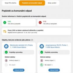 Poplatek za komunální odpad nově na Portálu Pražana vyřeší nejen sami Pražané, ale i SVJ s datovou schránkou