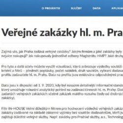 Praha jako první město v Česku spustila webovou aplikaci s podrobnými daty o veřejných zakázkách