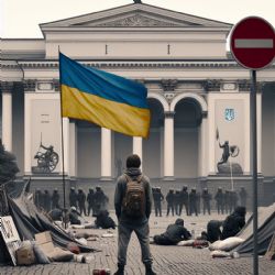 Aktivista vyzývající ke stržení ukrajinské vlajky znovu před soudem za narušení zákazu pobytu v Praze