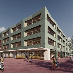 Nová základní škola pro 800 dětí s hřištěm na střeše