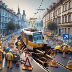 Vodovodní havárie zasáhla tramvaje: Pražské Strašnice bez spojení