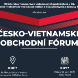 Ministerstvo financí spolupořádá Česko-vietnamské obchodní fórum