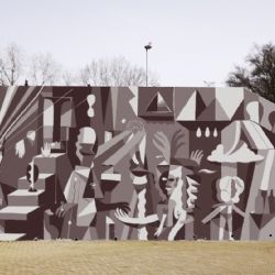 Nový mural na Vltavské v sobě ukryje odkazy na nedaleká výtvarná díla