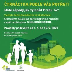Praha 14 spouští třetí ročník participativního rozpočtu