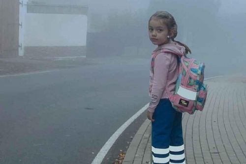 obrázek:Makety školaček u silnic jako preventivní nástroj ke zpomalení dopravy